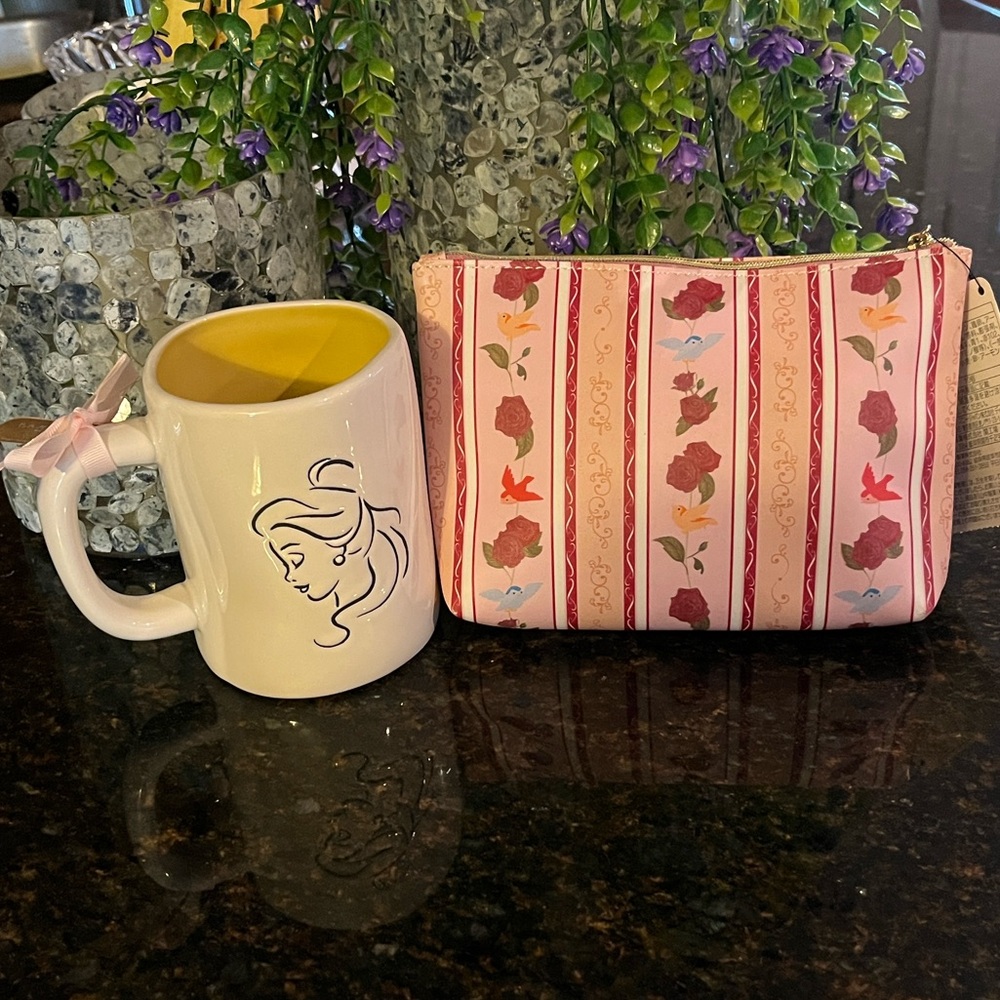 Disney parks Belle pouch & Disney x RAE DUNN beauty and the beast mug - Picture 2 of 13